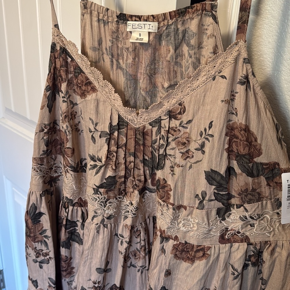 NWT Torrid Lace-Trim Tiered Dress - Picture 4 of 5